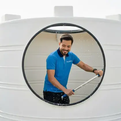 Outdoor Water Tank Cleaning Services by Shiny Surface